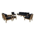 thumbnail image 1 of Modway Marina 10 Piece Outdoor Patio Teak Set in Natural Navy, 1 of 10