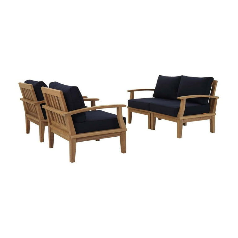 Modway Marina 4 Piece Outdoor Patio Teak Set Multiple Colors