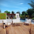 thumbnail image 1 of Modway Marina 4-Piece Solid Teak Wood Patio Sofa Set in Natural/White, 1 of 8