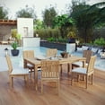 thumbnail image 1 of Modway Marina 7 Piece Outdoor Patio Teak Dining Set in Natural White, 1 of 7