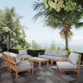 thumbnail image 1 of Modway Marina 8 Piece Outdoor Patio Teak Set in Natural Gray, 1 of 10