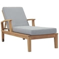 thumbnail image 1 of Modway Marina Modern Wood Patio Teak Single Chaise in Natural/Gray, 1 of 8
