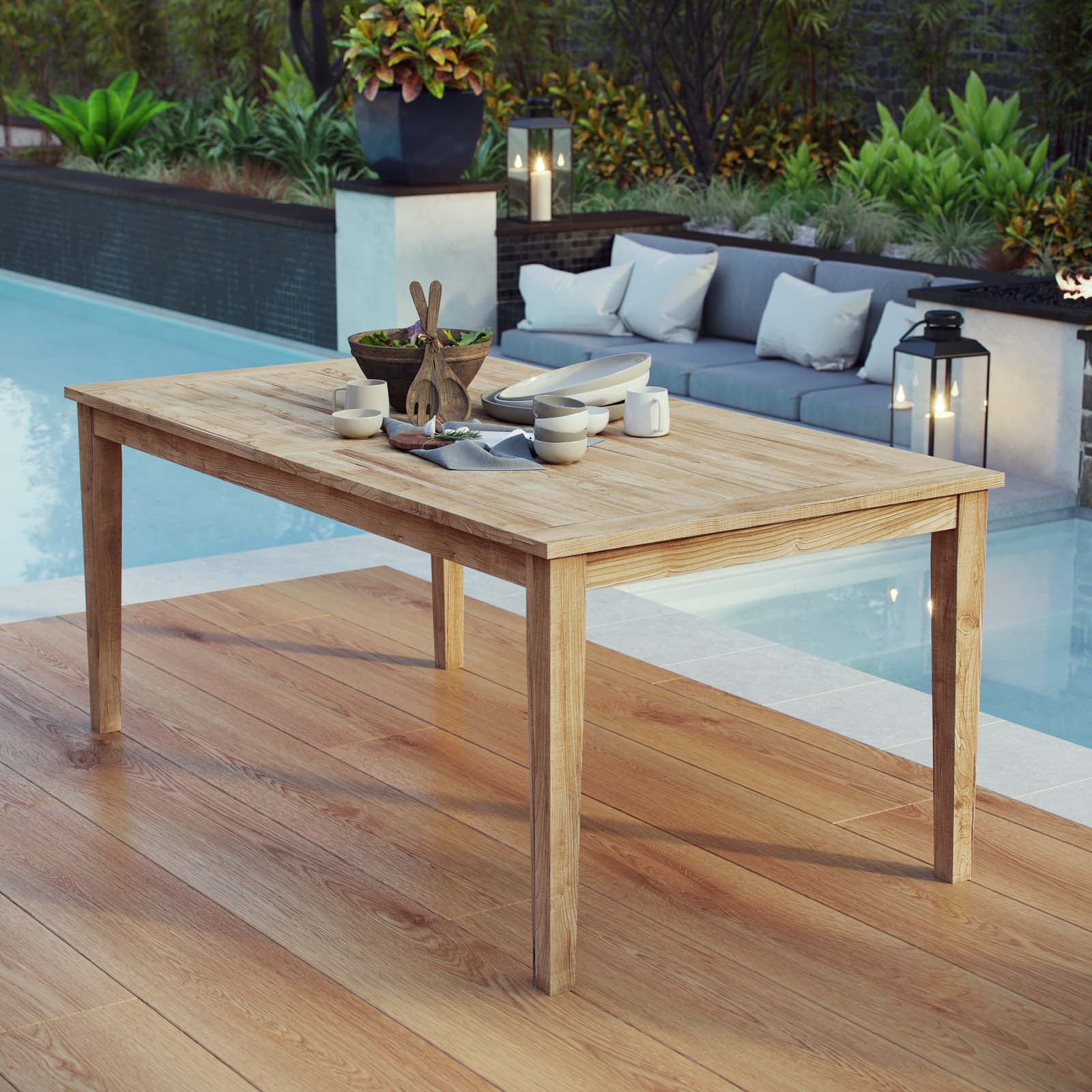 Modway marina 4 piece outdoor patio teak set hotsell
