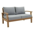 thumbnail image 1 of Modway Marina Outdoor Patio Teak Loveseat in Natural Gray, 1 of 6