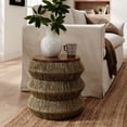 thumbnail image 1 of Maris Seagrass and Wood End Table in Walnut Natural, 1 of 8