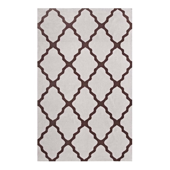 marja moroccan trellis 8x10 area rug, brown and gray