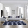 thumbnail image 1 of Modway Marja Moroccan Trellis 8x10 Area Rug in Navy and Ivory, 1 of 6