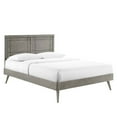 thumbnail image 1 of Modway Marlee Full Wood Platform Bed With Splayed Legs in Gray, 1 of 12