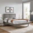 thumbnail image 1 of Modway Marlee Full Wood Platform Bed with Angular Frame in Gray, 1 of 10