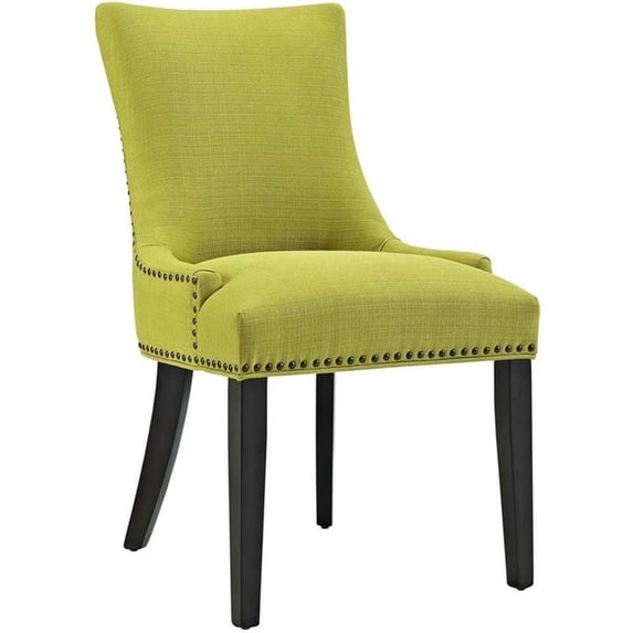 Modway Marquis 20.5" Solid Rubberwood and Fabric Dining Chair - Wheatgrass Green