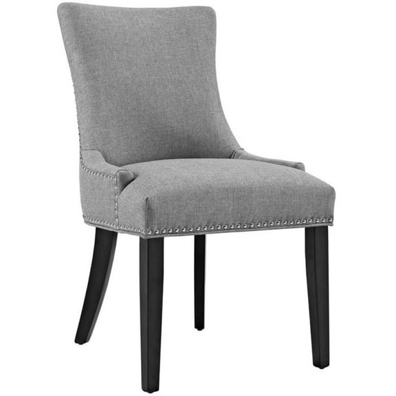 Modway Marquis Fabric Dining Chair in Light Gray