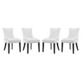 thumbnail image 1 of Modway Marquis 20.5" Solid Rubberwood and Vinyl Dining Chair in White (Set of 4), 1 of 7