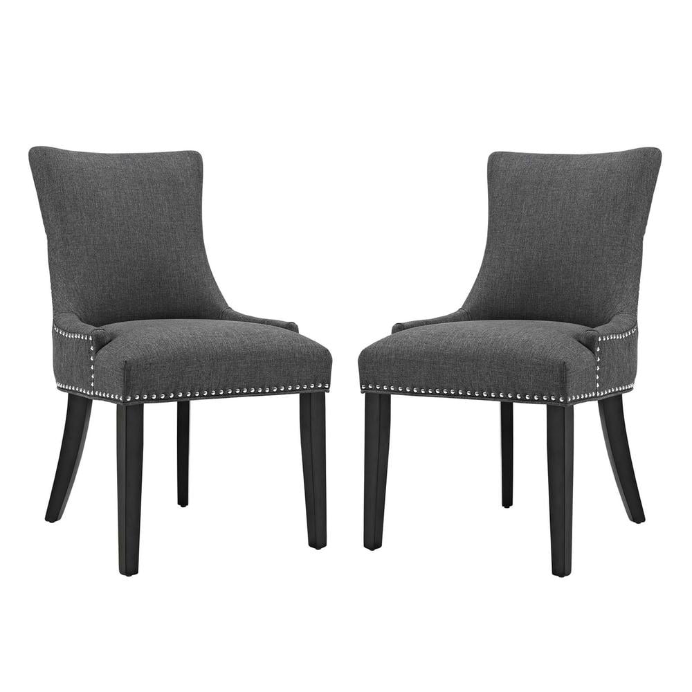 Regal Hourglass Gray Upholstered Parsons Dining Chair
