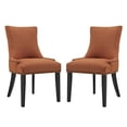 thumbnail image 1 of Modway Marquis Dining Side Chair Fabric Set of 2 in Orange, 1 of 7