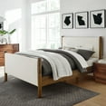 thumbnail image 1 of Maven Full Size Boucle Upholstered Platform Bed in Feather Walnut, 1 of 9