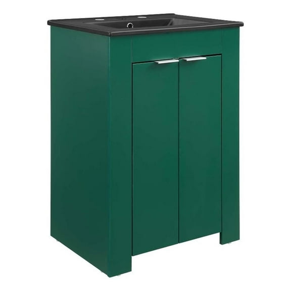 Modway Maybelle 24" Bathroom Vanity in Green Black