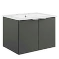 thumbnail image 1 of Modway Maybelle 24" Wall-Mount Bathroom Vanity in Gray White, 1 of 10