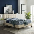 thumbnail image 1 of Modway McKenzie Biscuit Tufted Upholstered Fabric Queen Platform Bed in Beige, 1 of 8