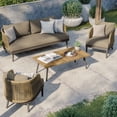thumbnail image 1 of Modway Meadow 4-Piece Outdoor Patio Set in Natural Taupe, 1 of 10
