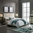 thumbnail image 1 of Modway Melanie Full Tufted Button Upholstered Fabric Platform Bed in Beige, 1 of 5