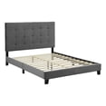 thumbnail image 1 of Modway Melanie Performance Velvet Upholstered Tufted King Platform Bed in Gray, 1 of 5