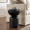 thumbnail image 1 of Mella Metal Hammered Side Table in Black, 1 of 7