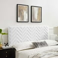 thumbnail image 1 of Modway Mercy Chevron Tufted Performance Velvet Full/Queen Headboard in White, 1 of 9