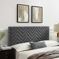 thumbnail image 1 of Modway Mercy Chevron Tufted Performance Velvet Twin Headboard, Charcoal, 1 of 6