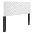 thumbnail image 1 of Modway Mercy Chevron Tufted Performance Velvet Twin Headboard in White, 1 of 9