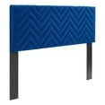 thumbnail image 1 of Modway Mercy Chevron Tufted Velvet Full/Queen Headboard in Navy, 1 of 4