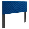 thumbnail image 1 of Modway Mercy Chevron Tufted Performance Velvet Twin Headboard in Navy, 1 of 9