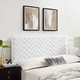 thumbnail image 1 of Modway Mercy Chevron Tufted Performance Velvet Twin Headboard in Navy, 1 of 9