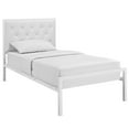 thumbnail image 1 of Modway Mia Twin Powder-coated Steel and Vinyl Bed in White, 1 of 6