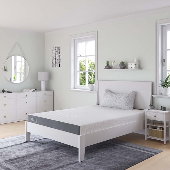 Modway Mila 6" Modern Style Memory Foam Full Mattress in Gray