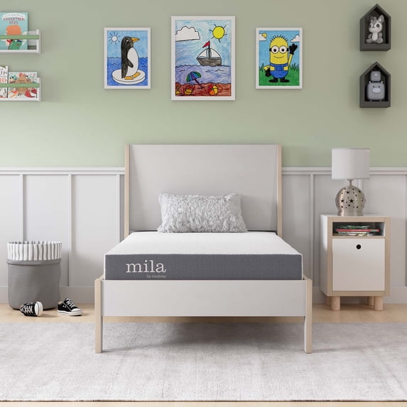 Modway Mila 6" Modern Style Memory Foam Narrow Twin Mattress in White