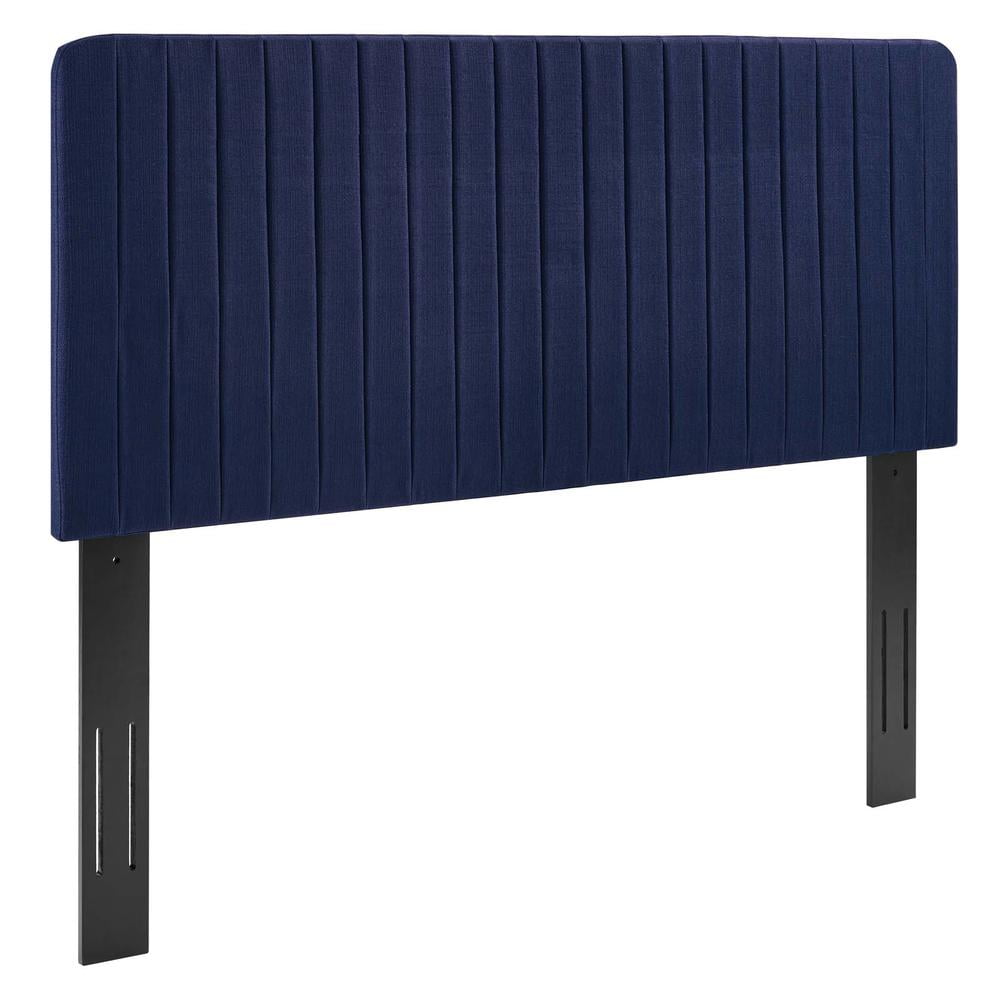 Royal Blue Tufted Upholstered California King Headboard