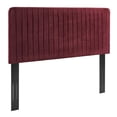 thumbnail image 1 of Modway Milenna Channel Tufted Performance Velvet King/California King Headboard in Maroon, 1 of 10