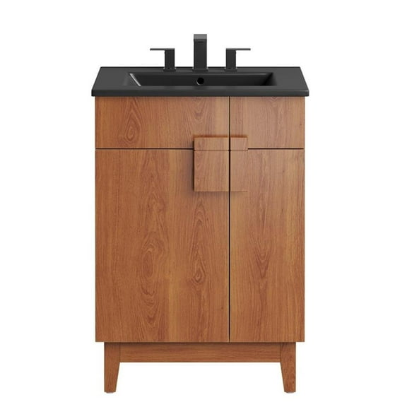 Modway Miles 24” Bathroom Vanity in Black Walnut