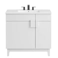 thumbnail image 1 of Modway Miles 36” Bathroom Vanity in White White, 1 of 11