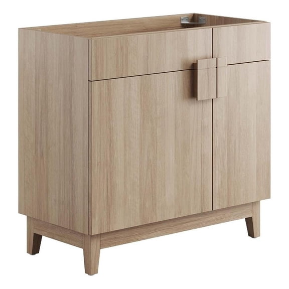 Modway Miles 36” Bathroom Vanity Cabinet (Sink Basin Not Included) in Oak