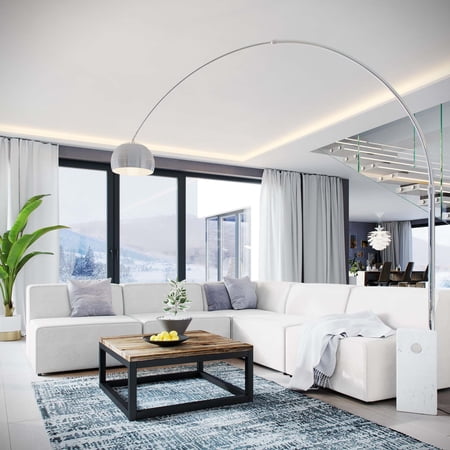Mingle 5 Piece Upholstered Fabric Armless Sectional Sofa Set - White
