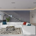 thumbnail image 1 of Modway Mingle 7-Piece Modern Faux Leather Sectional Sofa in White, 1 of 10