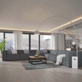 thumbnail image 1 of Modway Mingle 7 Piece Upholstered Fabric Sectional Sofa Set in Gray, 1 of 6