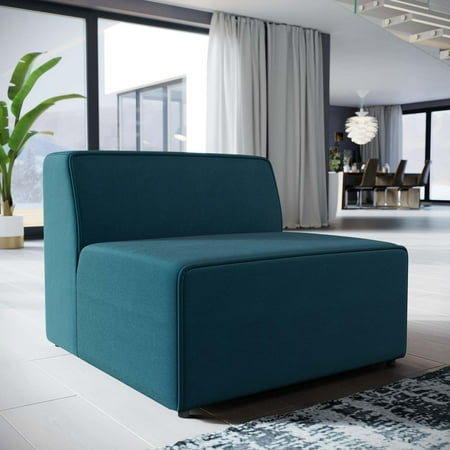 Modway Mingle Fabric Armless in Blue