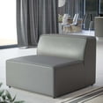 thumbnail image 1 of Modway Mingle Vegan Leather Armless Chair in Gray, 1 of 8