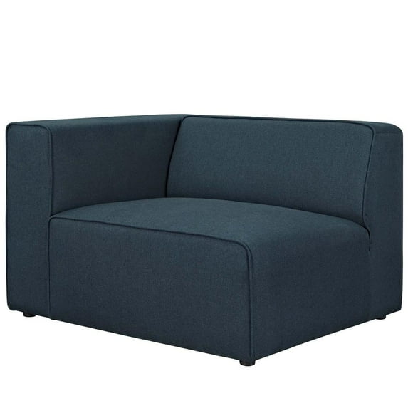 Modway Mingle Fabric Left-Facing Sofa in Blue