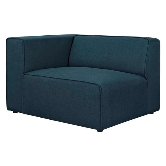 Modway Mingle Fabric Left-Facing Sofa in Blue