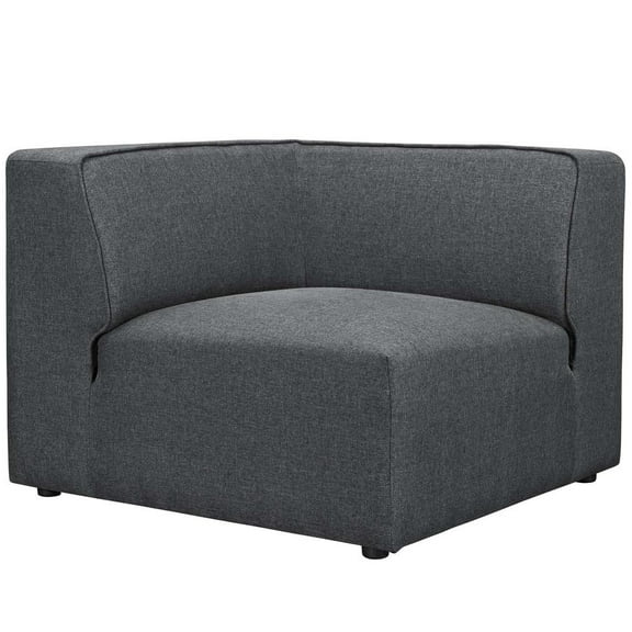 Modway Mingle Corner Sofa in Gray