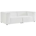thumbnail image 1 of Modway Mingle Vegan Leather 2-Piece Sectional Sofa Loveseat in White, 1 of 10