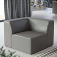 thumbnail image 1 of Modway Mingle Vegan Leather Corner Chair in Gray, 1 of 8